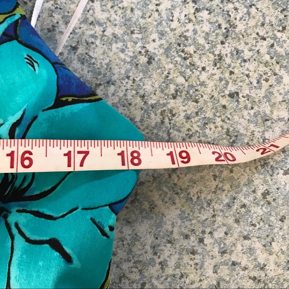 Gorgeous Ombre Turquoise, Blue And Green Floral Halter Dress - Picture 10 of 14